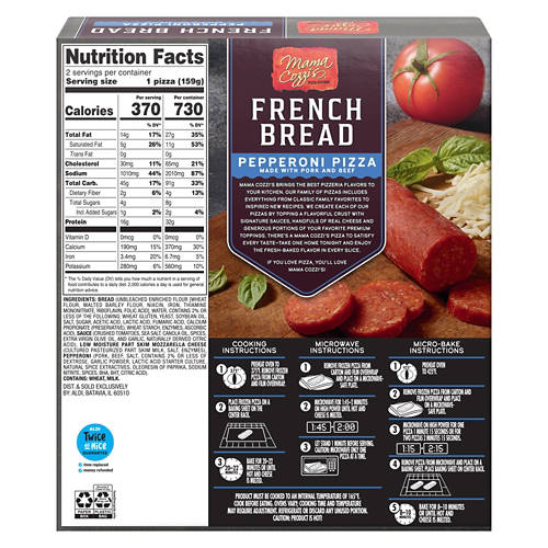 Mama Cozzi's Pizza Kitchen French Bread Pepperoni Pizza, 2 count